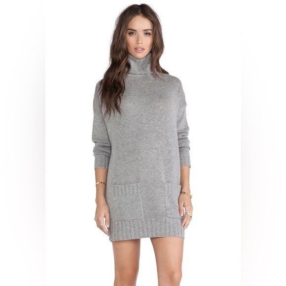 Joie Shera Wool and Cashmere Sweater Dress in Heather Grey M NWOT - Picture 3 of 12